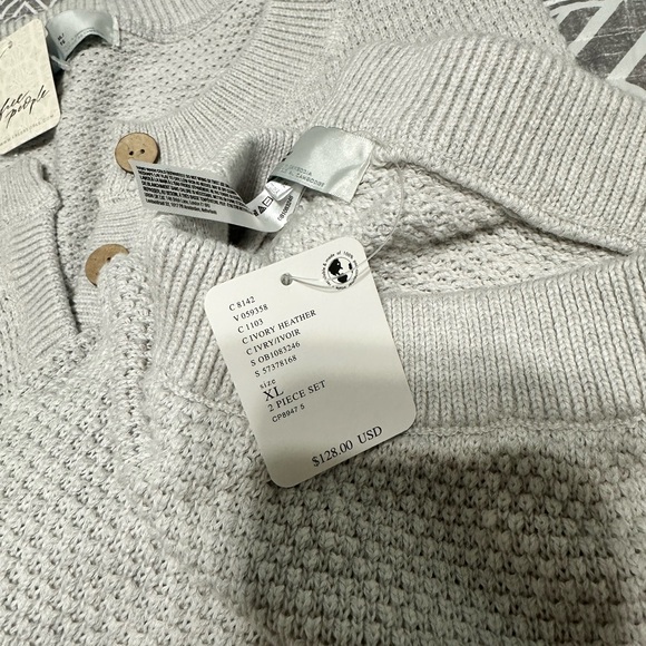 Free People Ivory Waffle Knit Hailee Beach Set - Picture 5 of 6